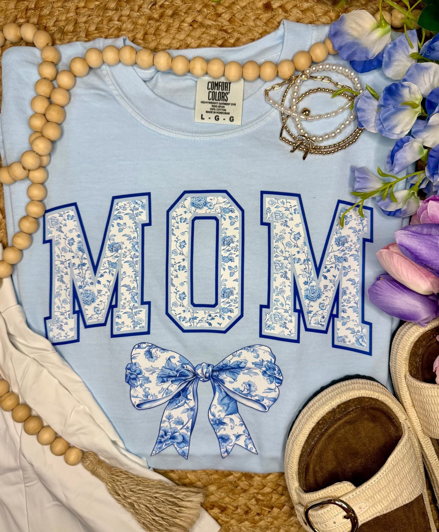 Floral Name Bow Tee PREORDER