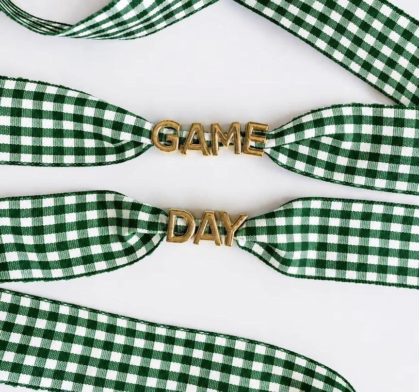 Game Day Gingham Shoe Laces PREORDER