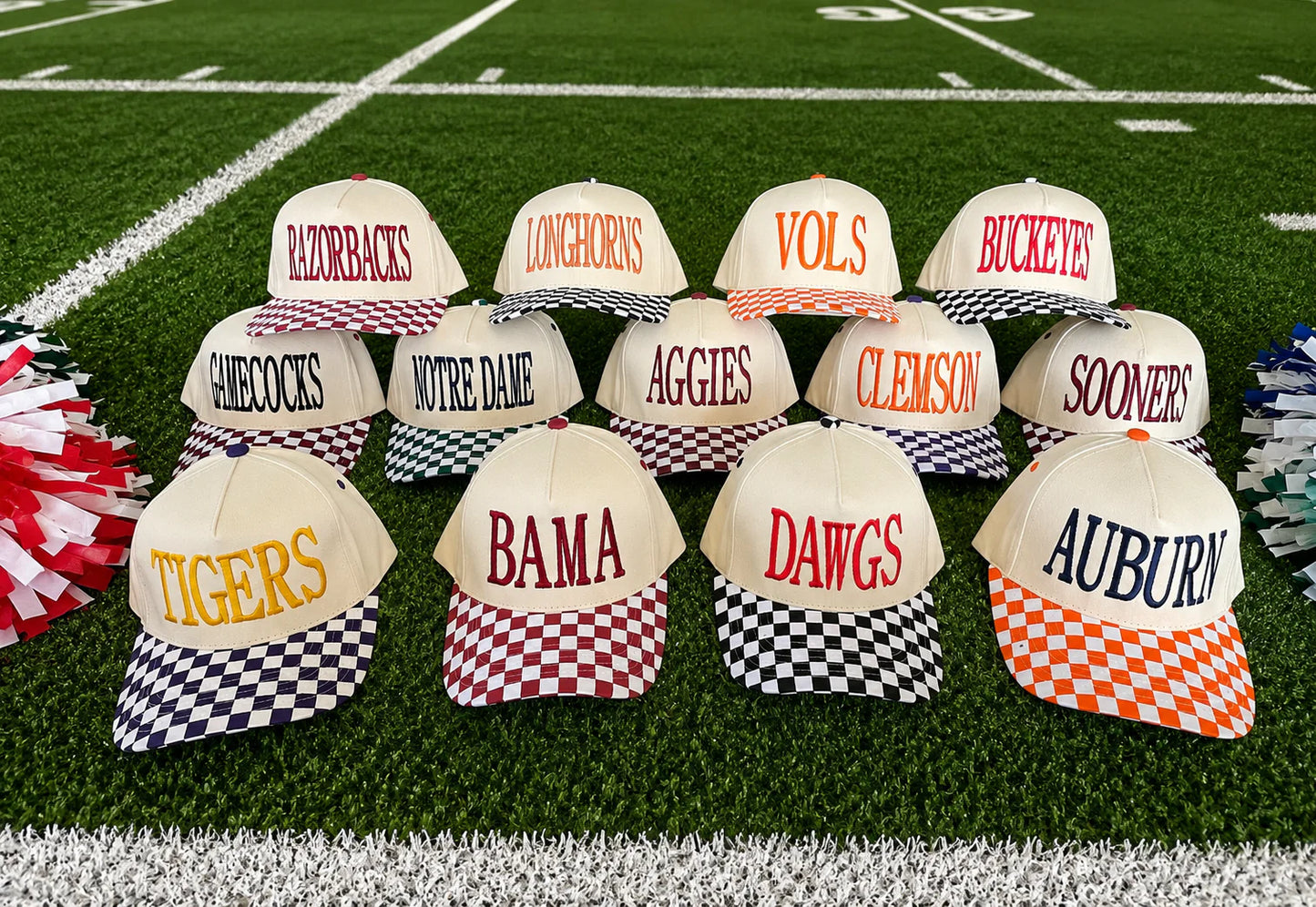 Custom Checkered Hat PREORDER