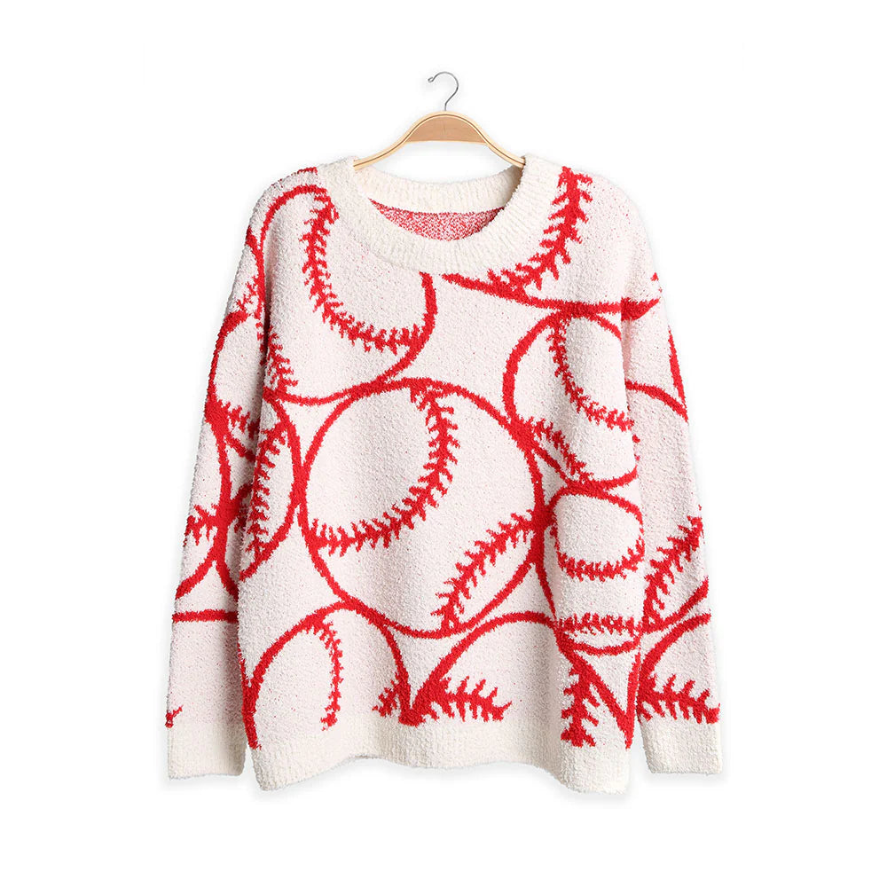 Luxury Soft Baseball Sherpa Sweater