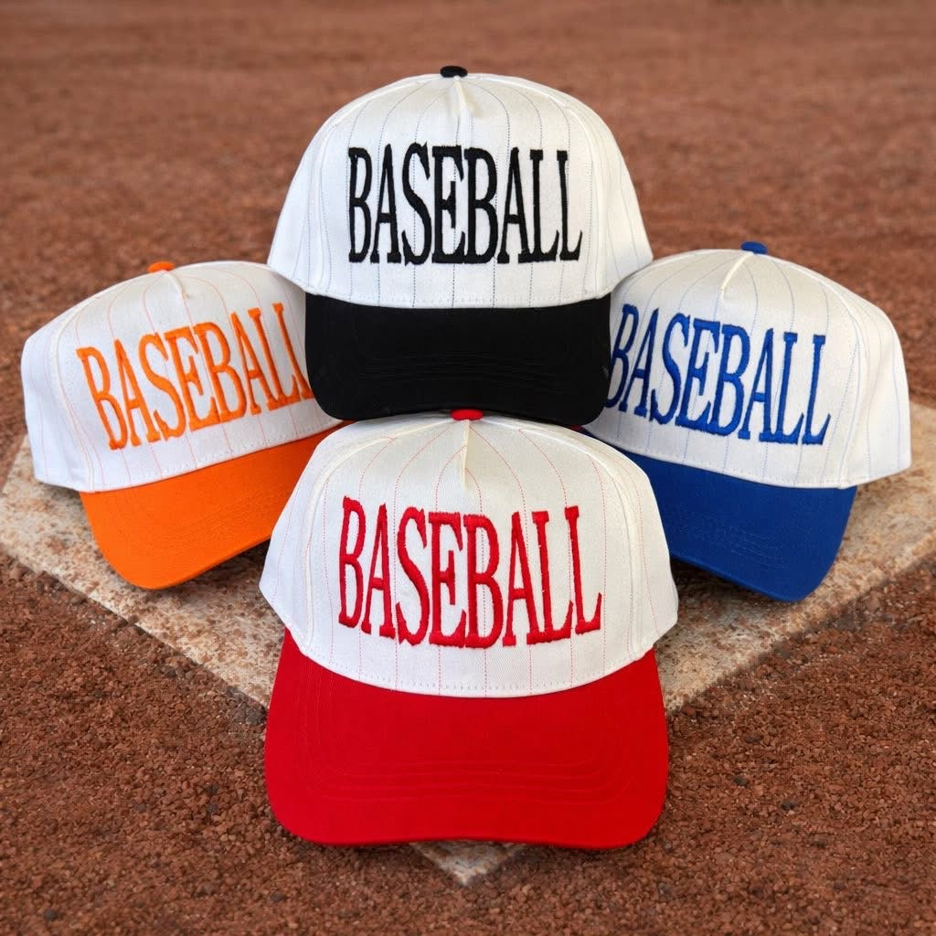 Baseball Pinstripe Two Tone Hat PREORDER