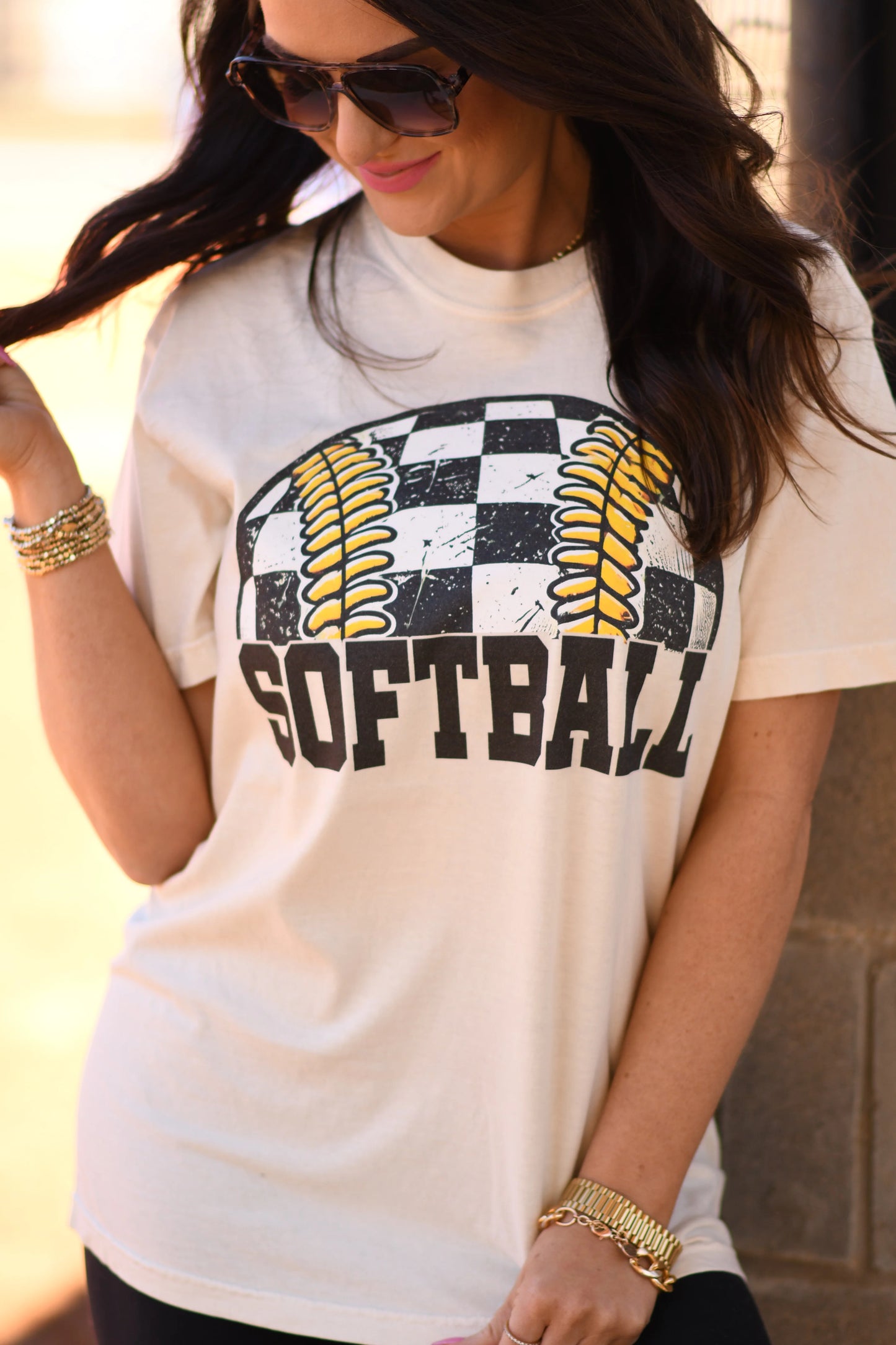 Checkered Softball Tee PREORDER