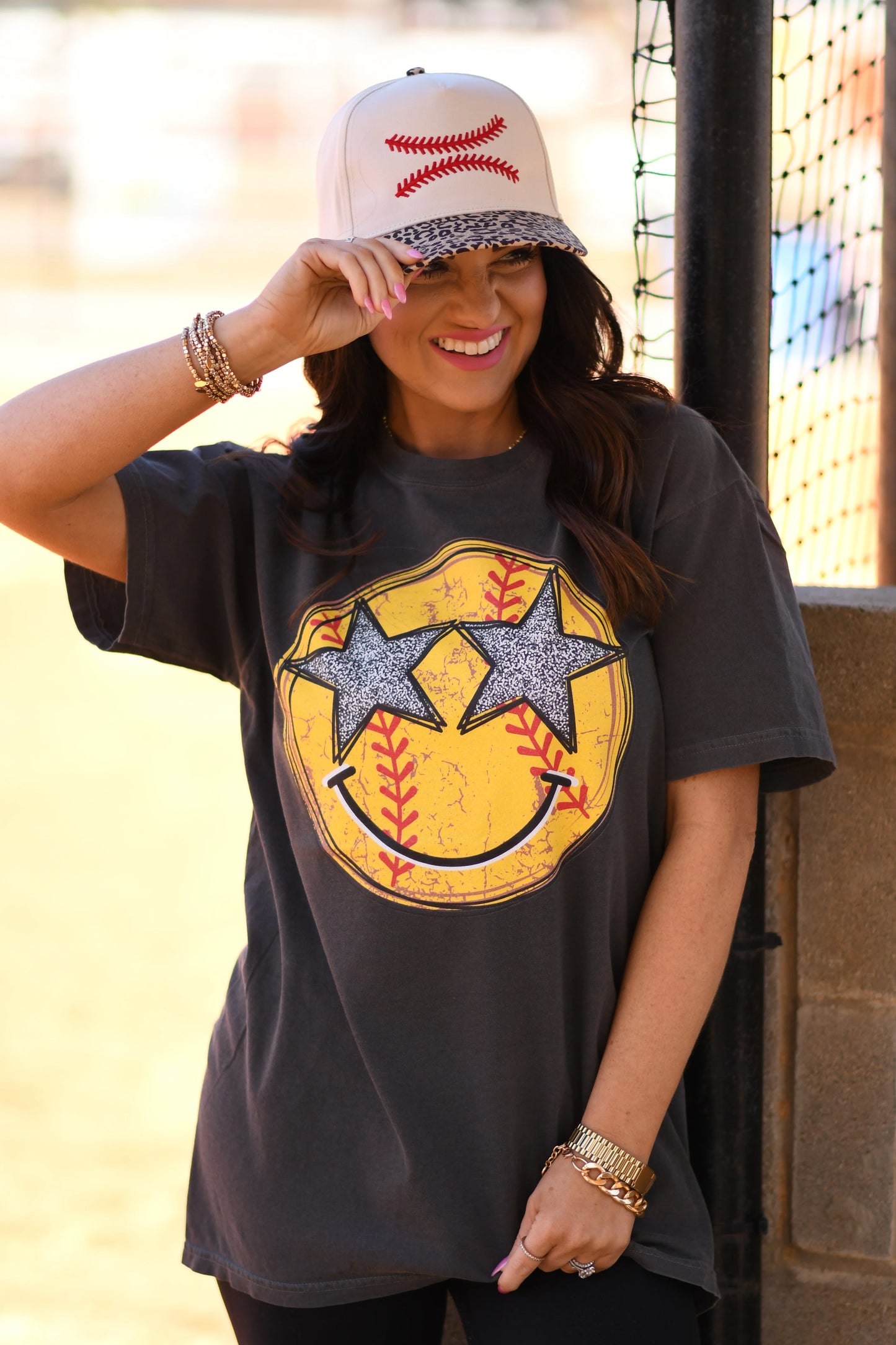 Baseball/Softball Star Smiley Tee PREORDER - Youth & Adult