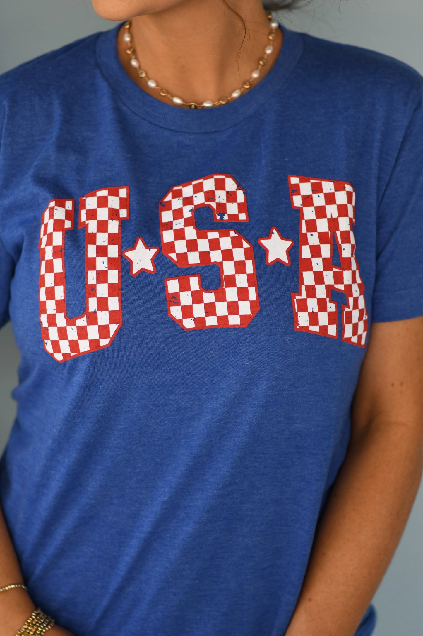 Checkered USA Tee PREORDER - 2 Color Options