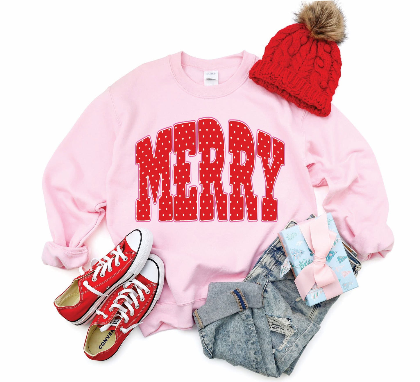 Merry Polka Dots Sweatshirt PREORDER - Youth & Adult