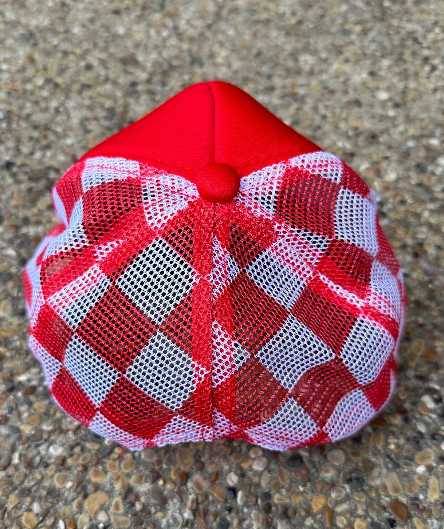 Red Checkered Trucker Hat
