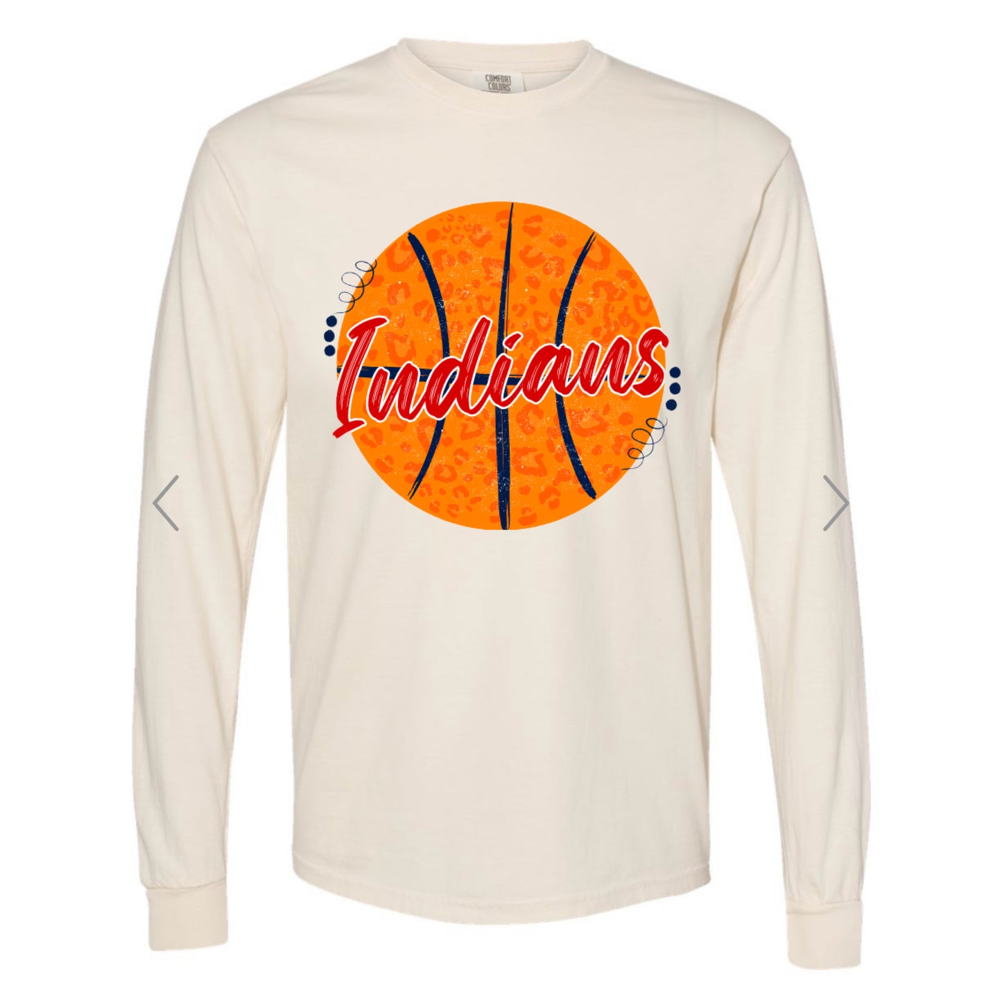 Indians Basketball Long Sleeve PREORDER - Made To Order - Youth