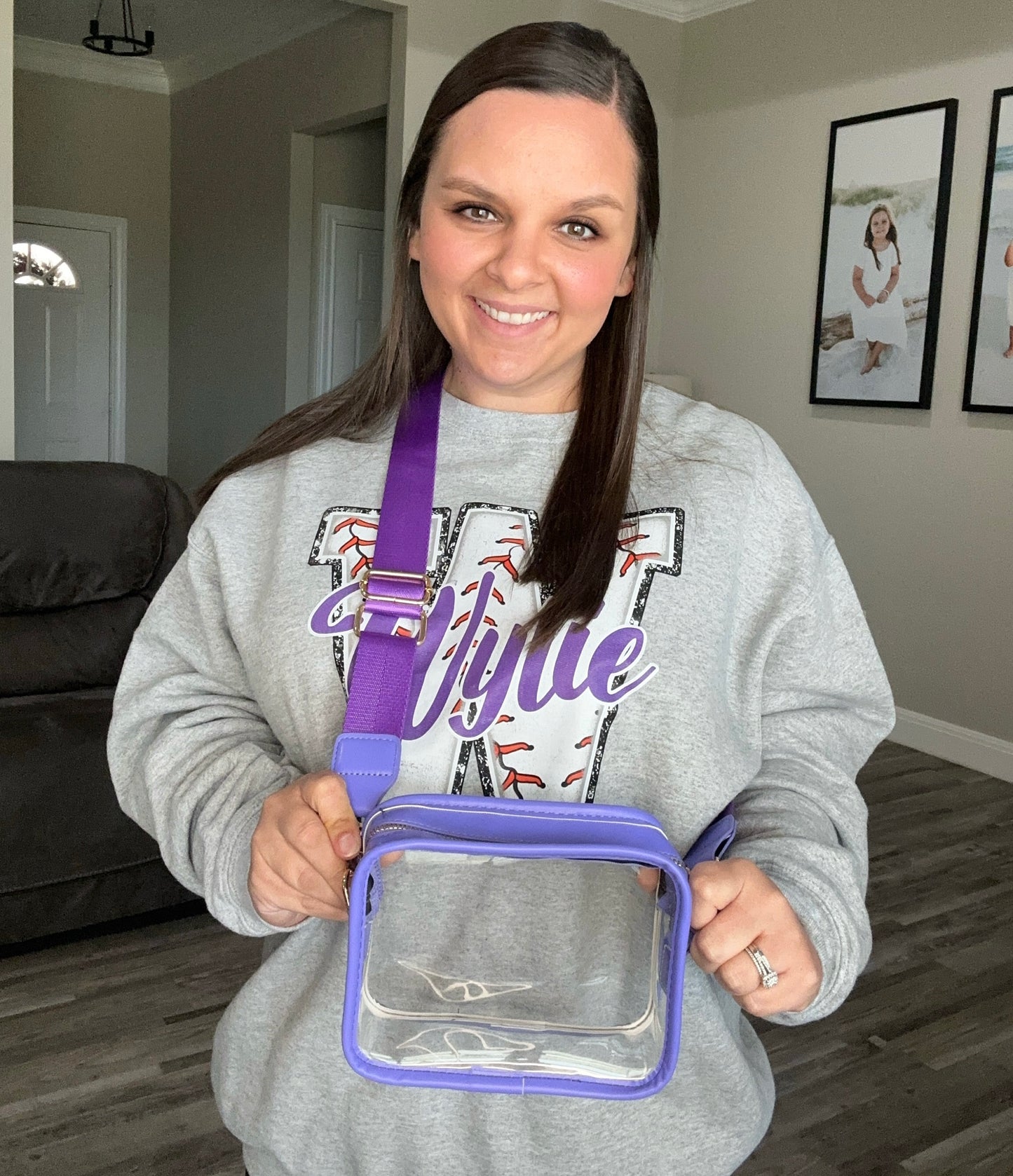 Clear Stadium Bags - Dark Purple