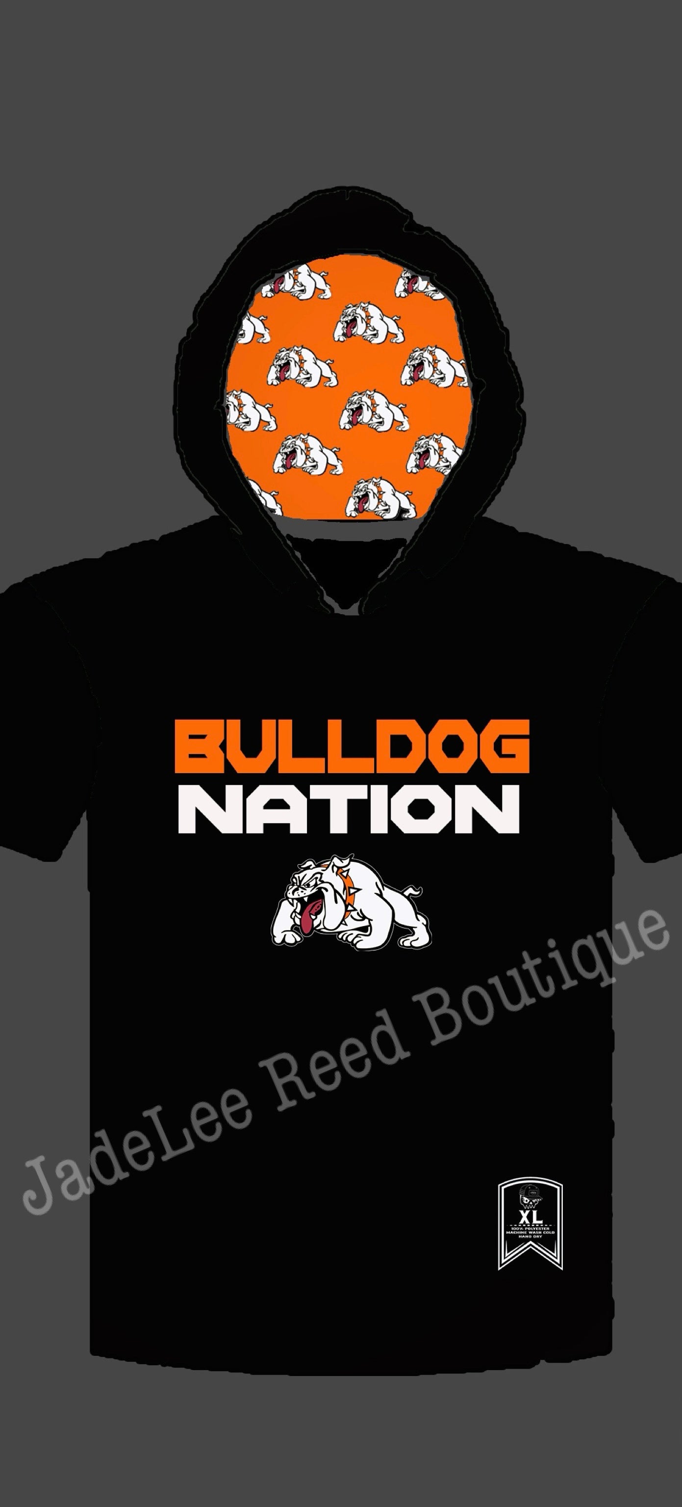 Bulldog Nation Short Sleeve Spirit Hoodie Youth - PREORDER