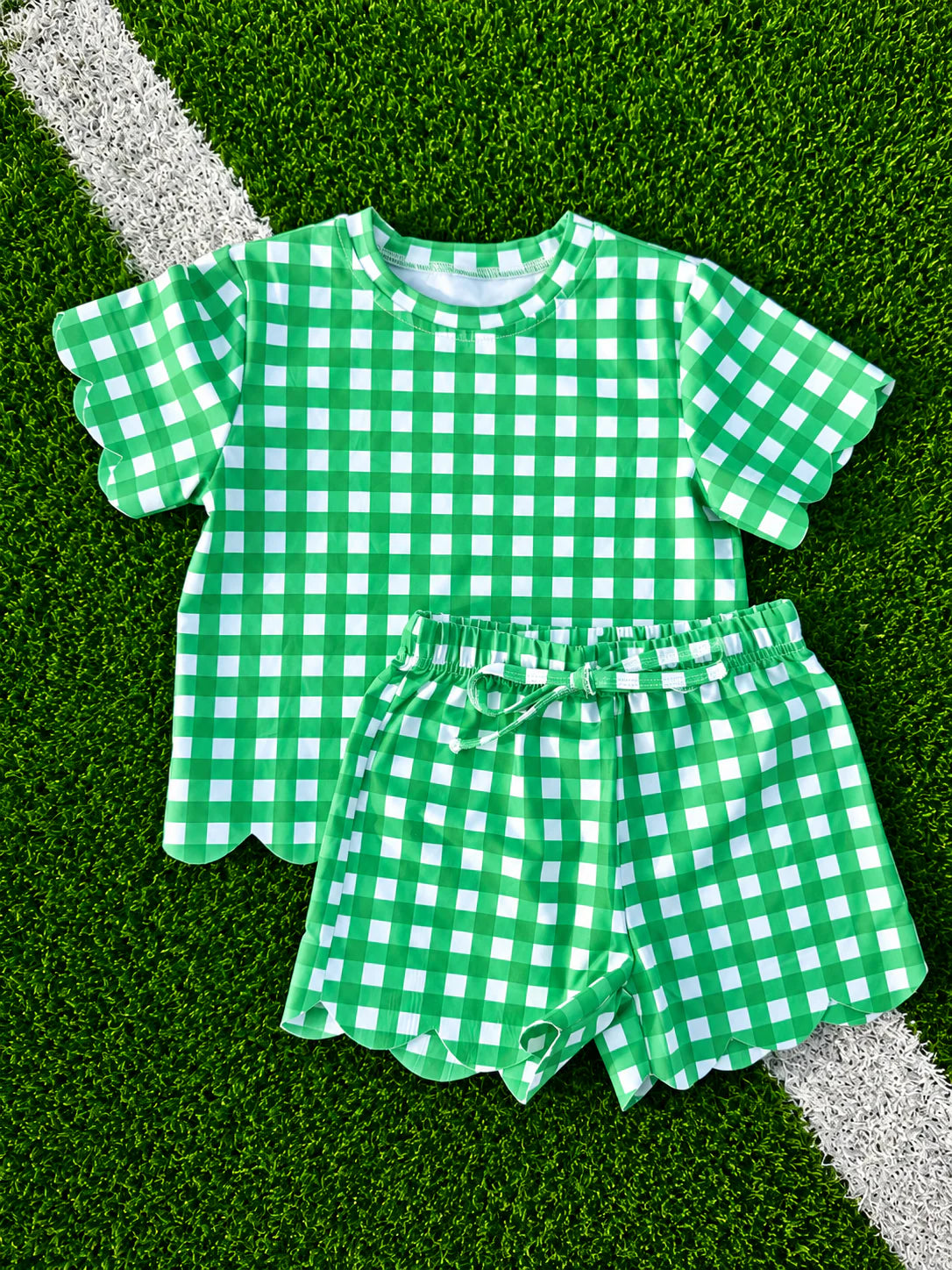 Custom Scalloped Girls Two Piece Set PREORDER