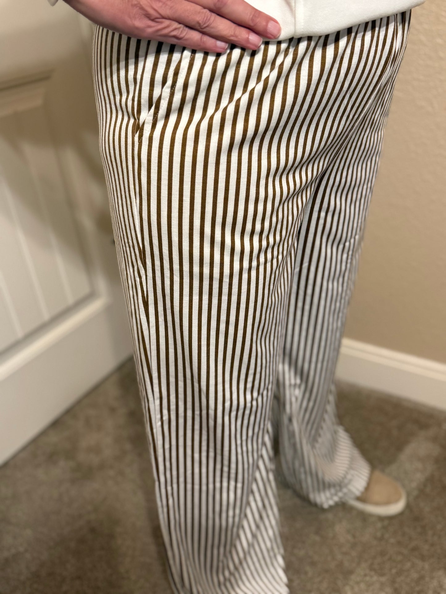 Brystol Brown Striped Pants