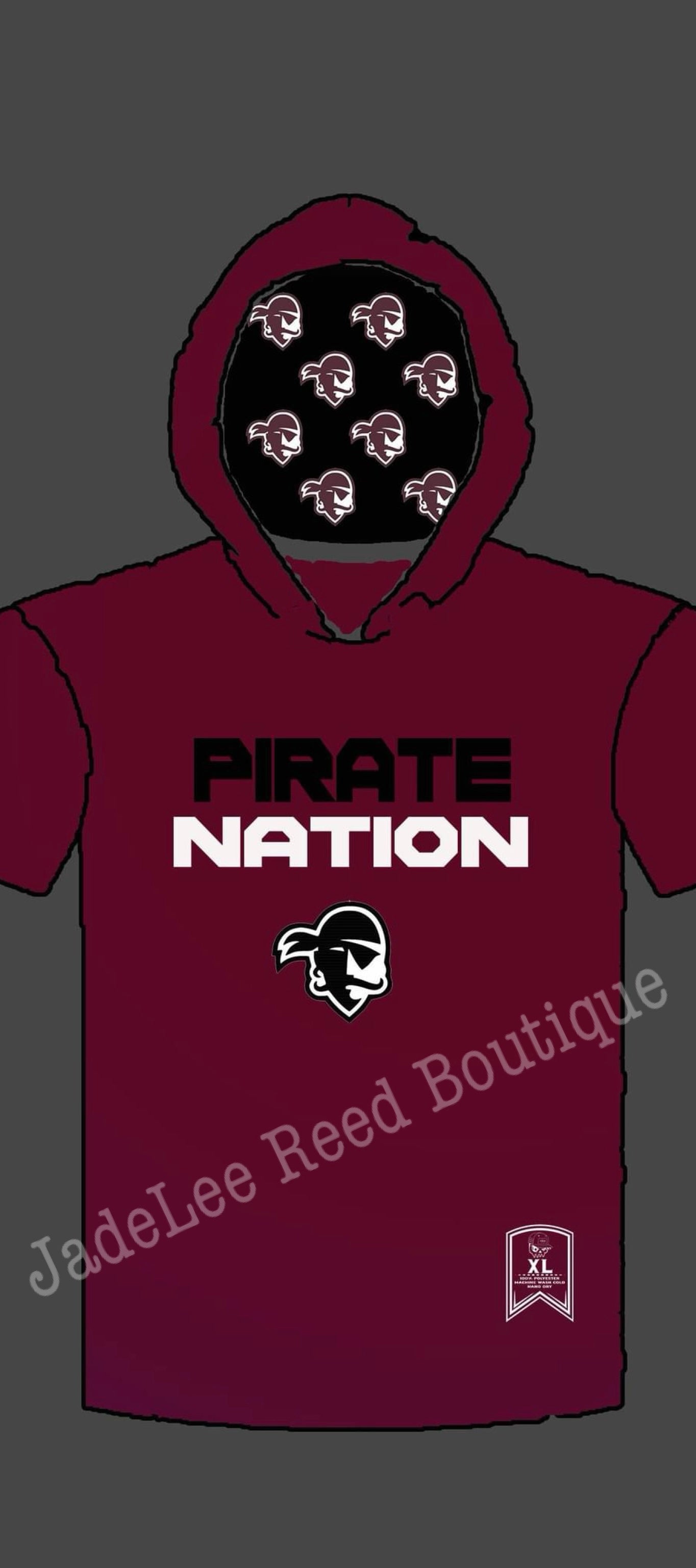 Pirate Nation Short Sleeve Spirit Hoodie Adult - PREORDER