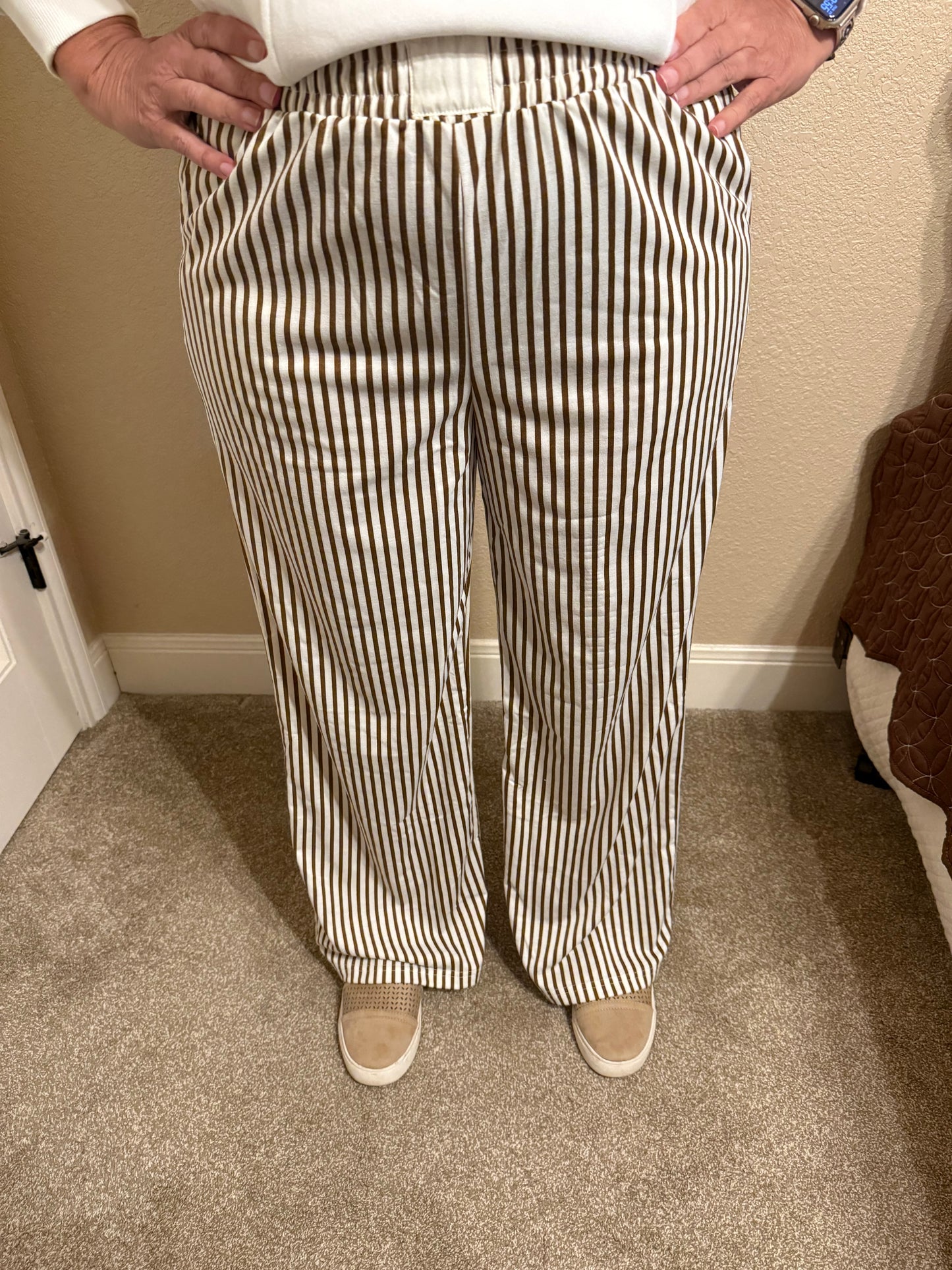 Brystol Brown Striped Pants