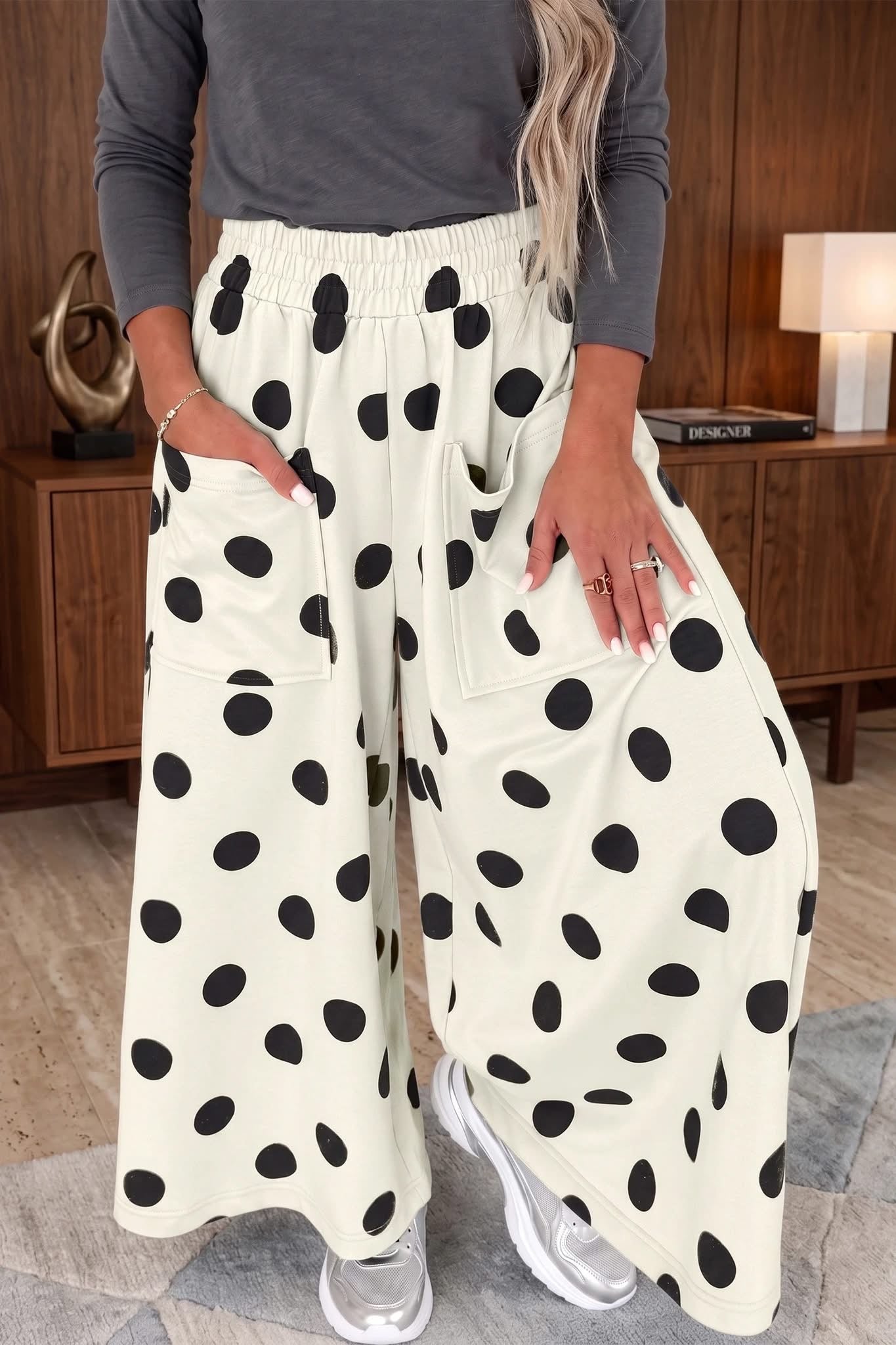 Polka Dot Wide Leg Pants PREORDER