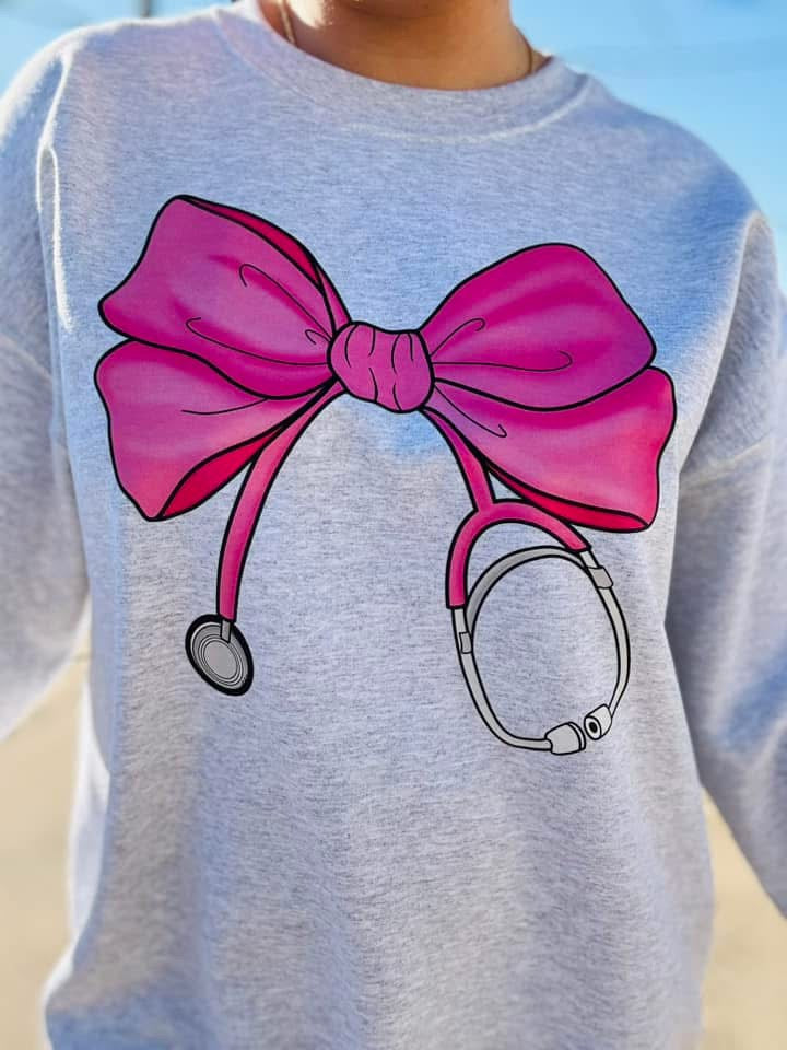 Stethoscope Bow Sweatshirt PREORDER