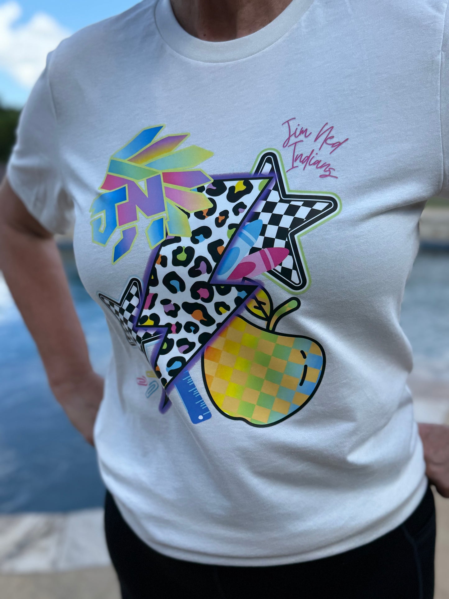 Custom Lightning Bolt Checkered School Tee PREORDER - Youth & Adult