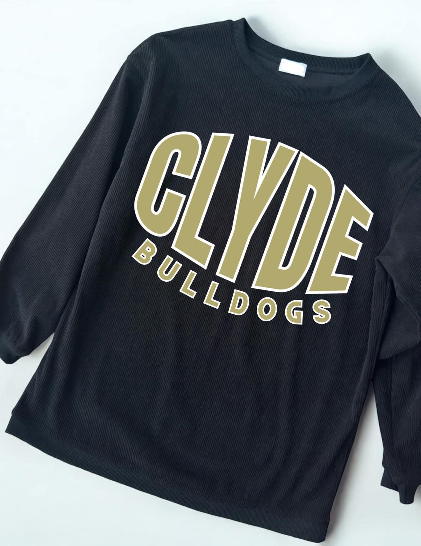 Clyde Bulldogs Black Corded Crew PREORDER