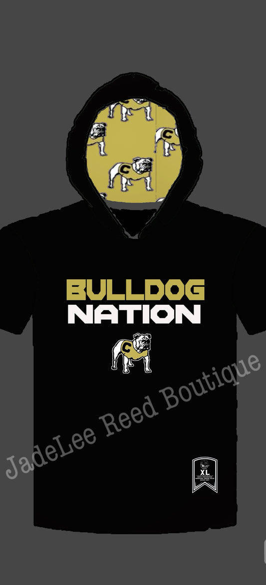 Bulldog Nation Short Sleeve Spirit Hoodie Adult - PREORDER