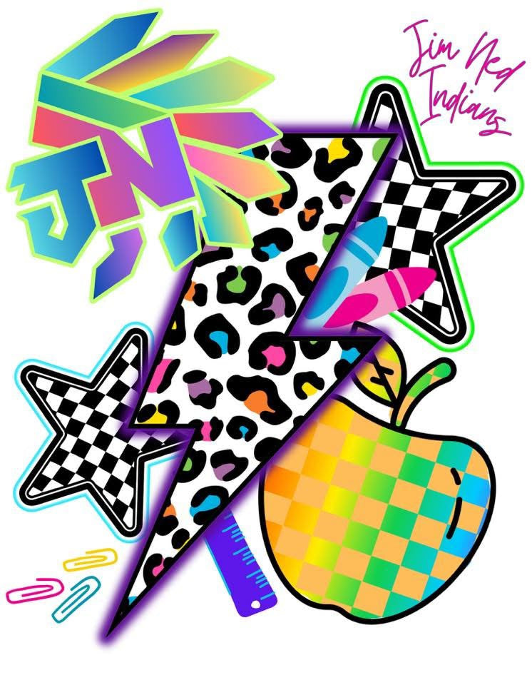 Custom Lightning Bolt Checkered School Tee PREORDER - Youth & Adult