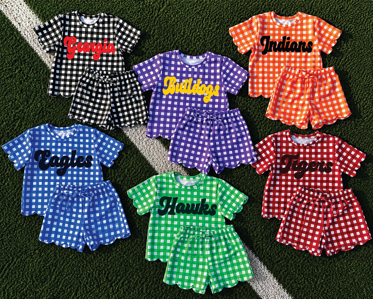Custom Scalloped Girls Two Piece Set PREORDER