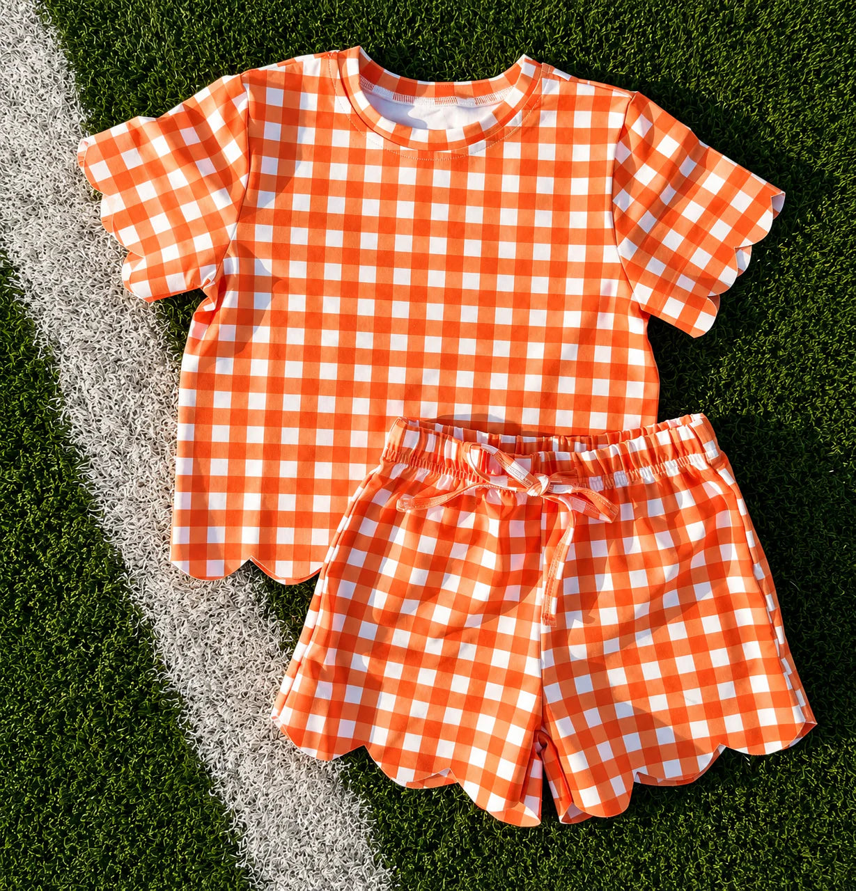 Custom Scalloped Girls Two Piece Set PREORDER
