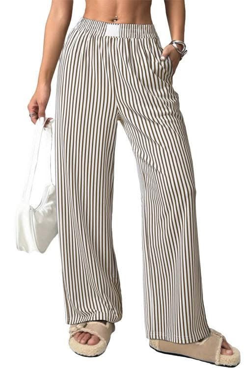 Brystol Brown Striped Pants