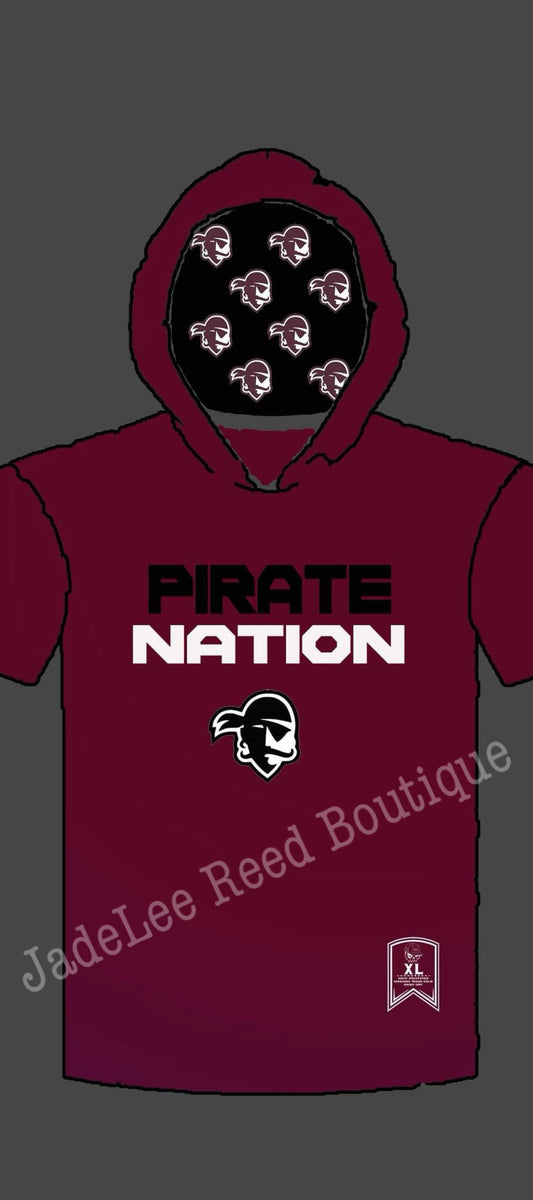 Pirate Nation Short Sleeve Spirit Hoodie Youth - PREORDER