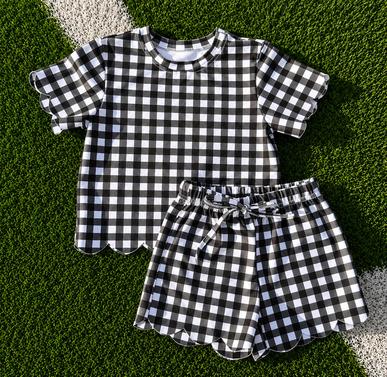 Custom Scalloped Girls Two Piece Set PREORDER