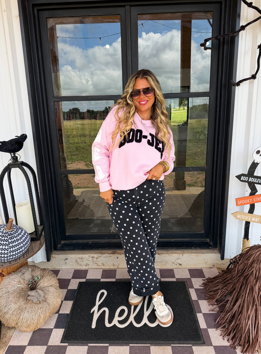 Black Polka Dot Jeans
