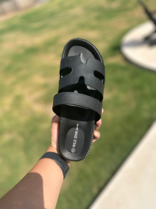 Perfect Pair Slides - Black