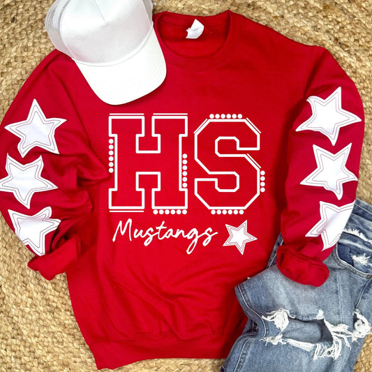 Custom Stars RED Sweatshirt PREORDER - Youth & Adult