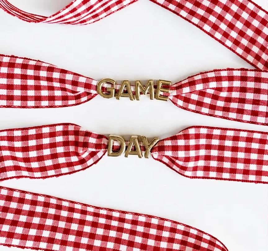 Game Day Gingham Shoe Laces PREORDER