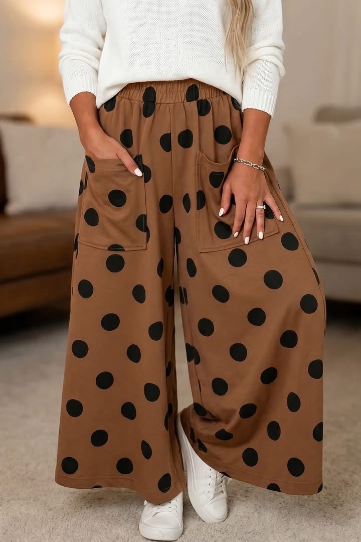 Polka Dot Wide Leg Pants PREORDER