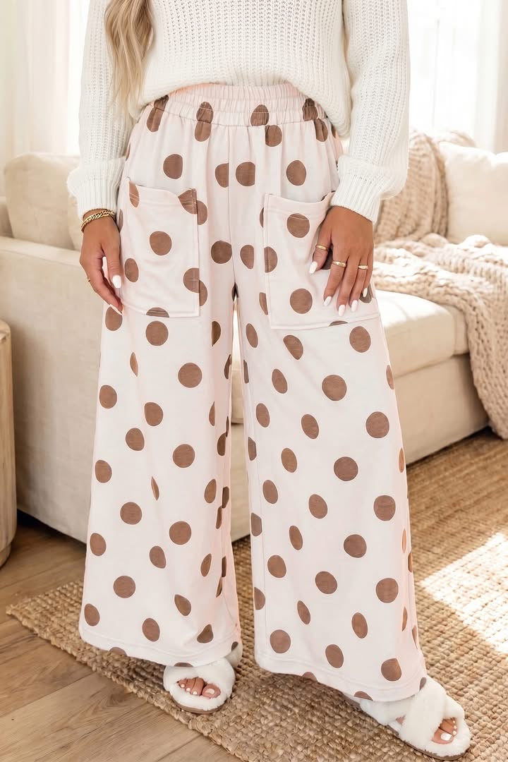Polka Dot Wide Leg Pants PREORDER