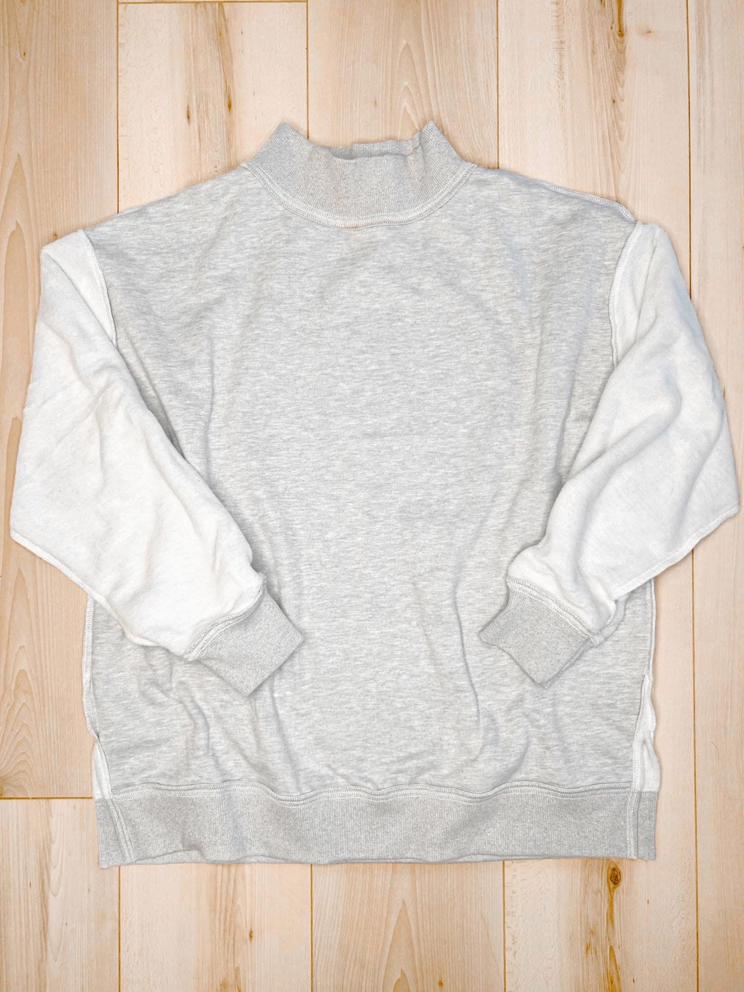 Oversized Inside Out & Reversible Mockneck Sweatshirt