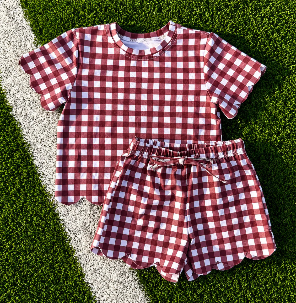 Custom Scalloped Girls Two Piece Set PREORDER