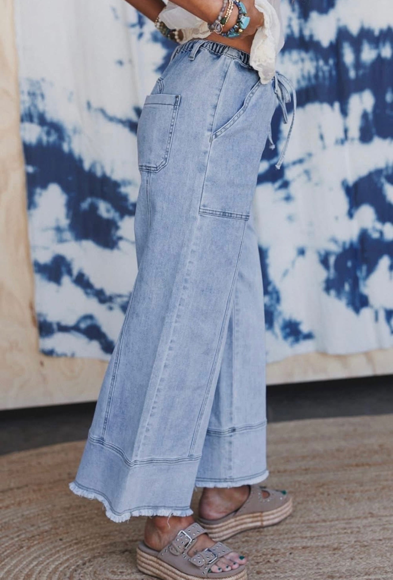 Sutton Seam Detail Raw Hem Pants