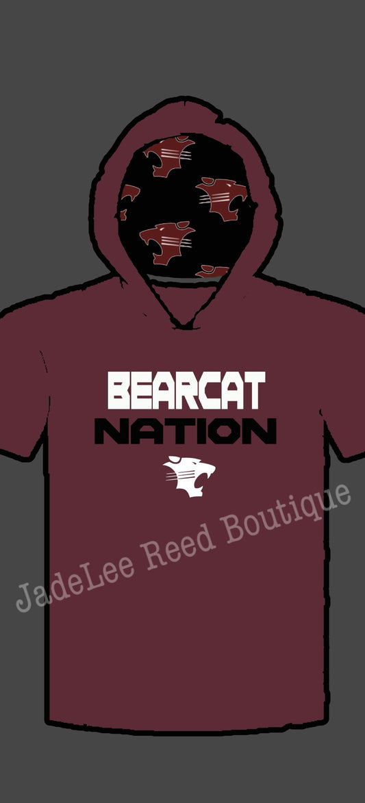 Bearcat Nation Short Sleeve Spirit Hoodie Adult - PREORDER