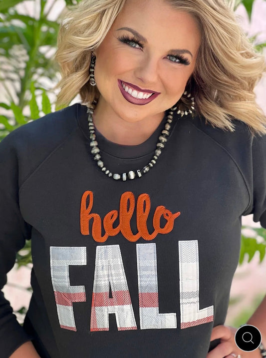 Hello Fall Applique Sweatshirt