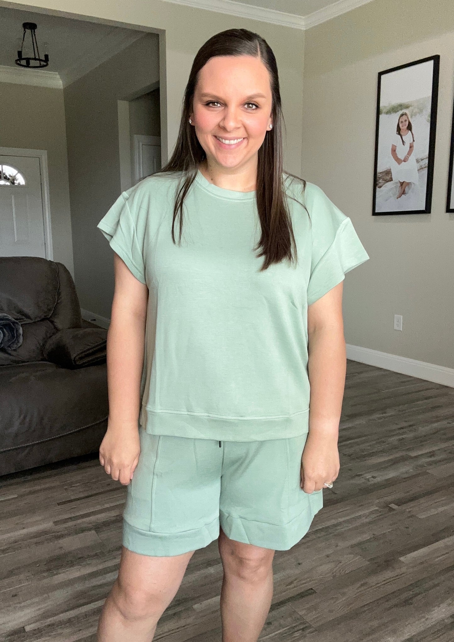 Blair Short Sleeve Top - Sage