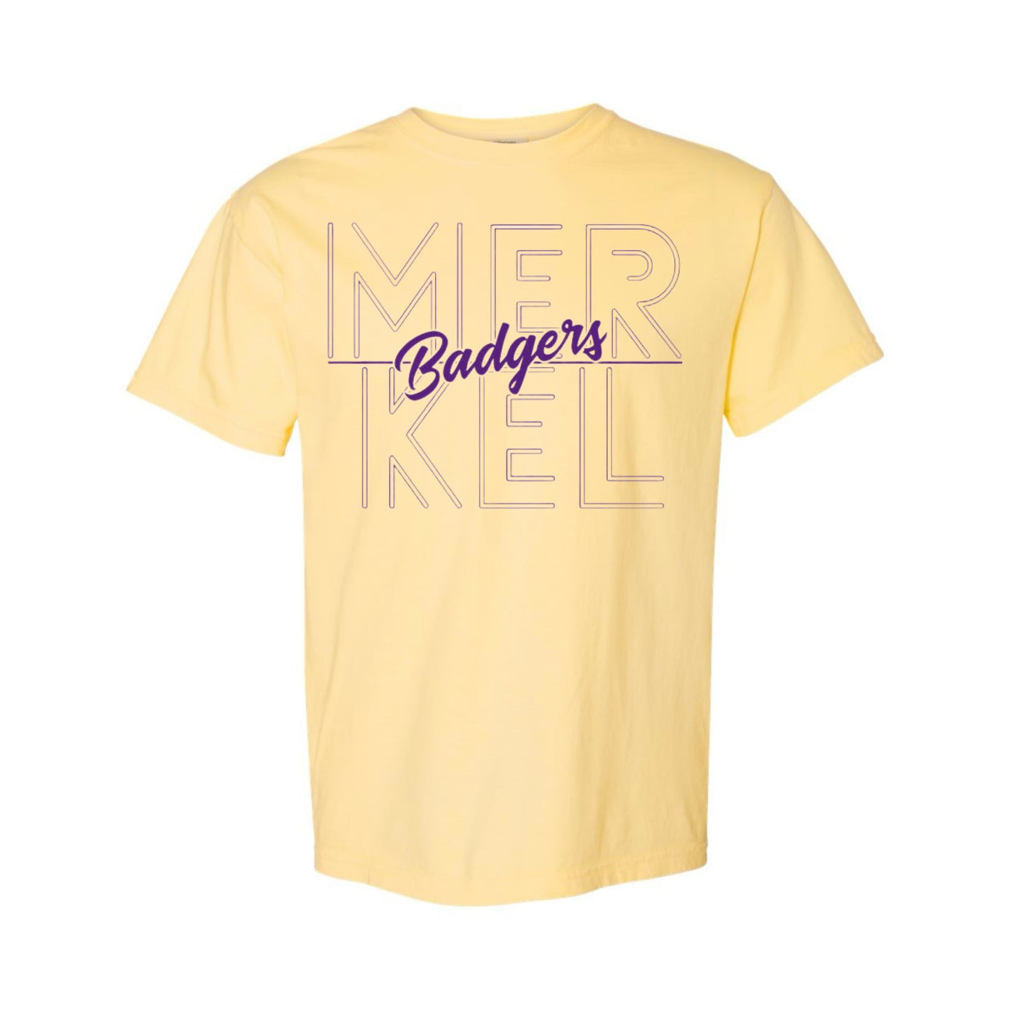 Merkel Badgers Stacked Tee PREORDER - Made to Order - Adult