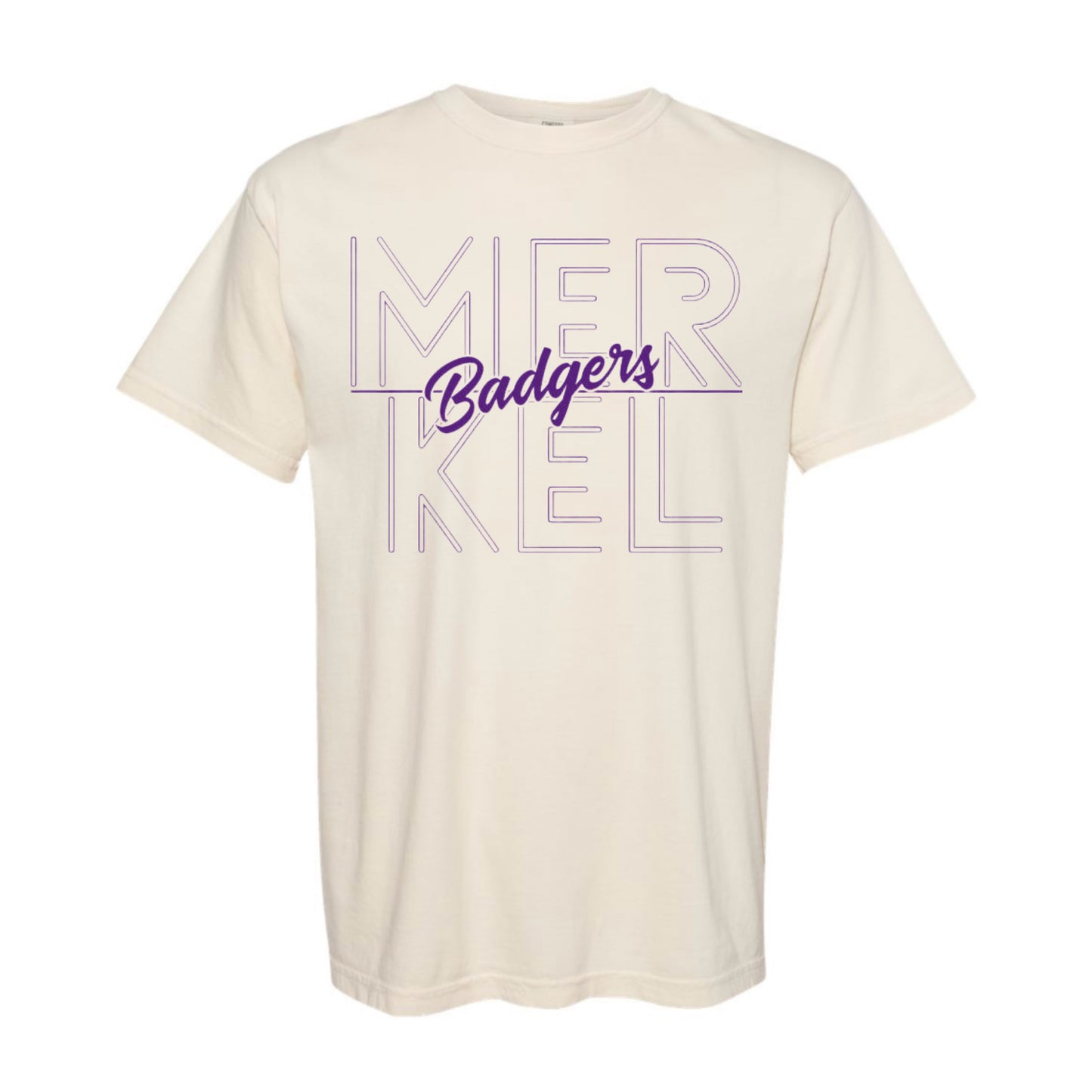 Merkel Badgers Stacked Tee PREORDER - Made to Order - Adult