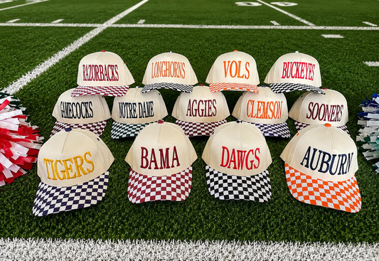 Custom Checkered Hat PREORDER