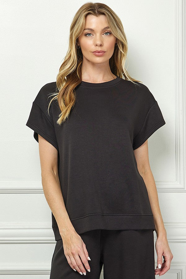 Blair Short Sleeve Top - Black