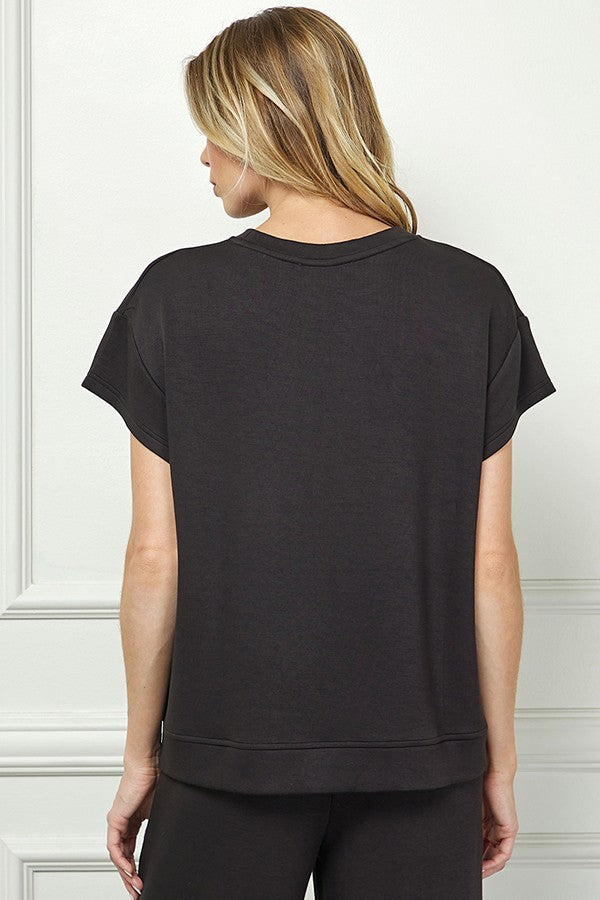 Blair Short Sleeve Top - Black