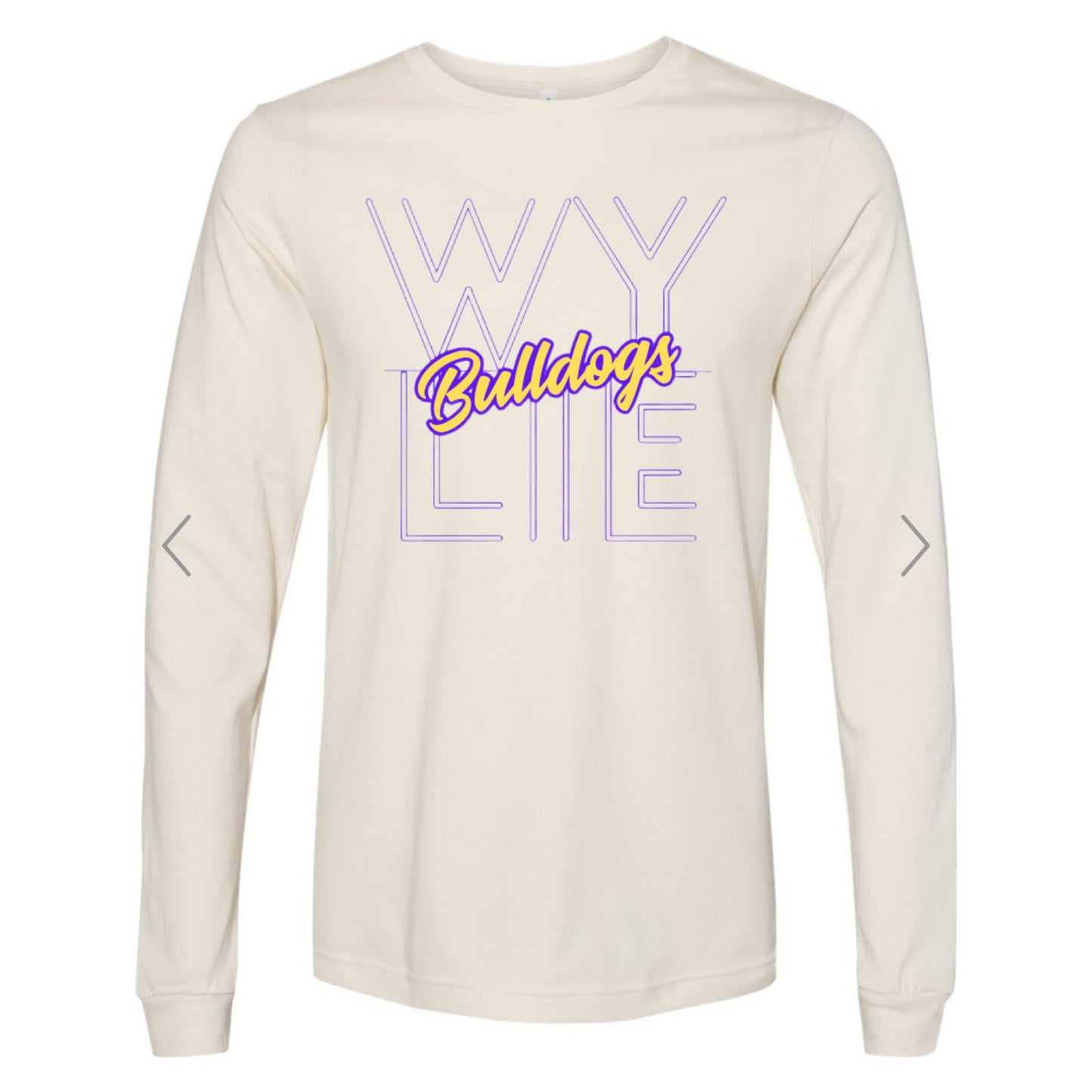 Wylie Bulldogs Stacked Ivory Tee PREORDER - Made to Order - Youth & Adult