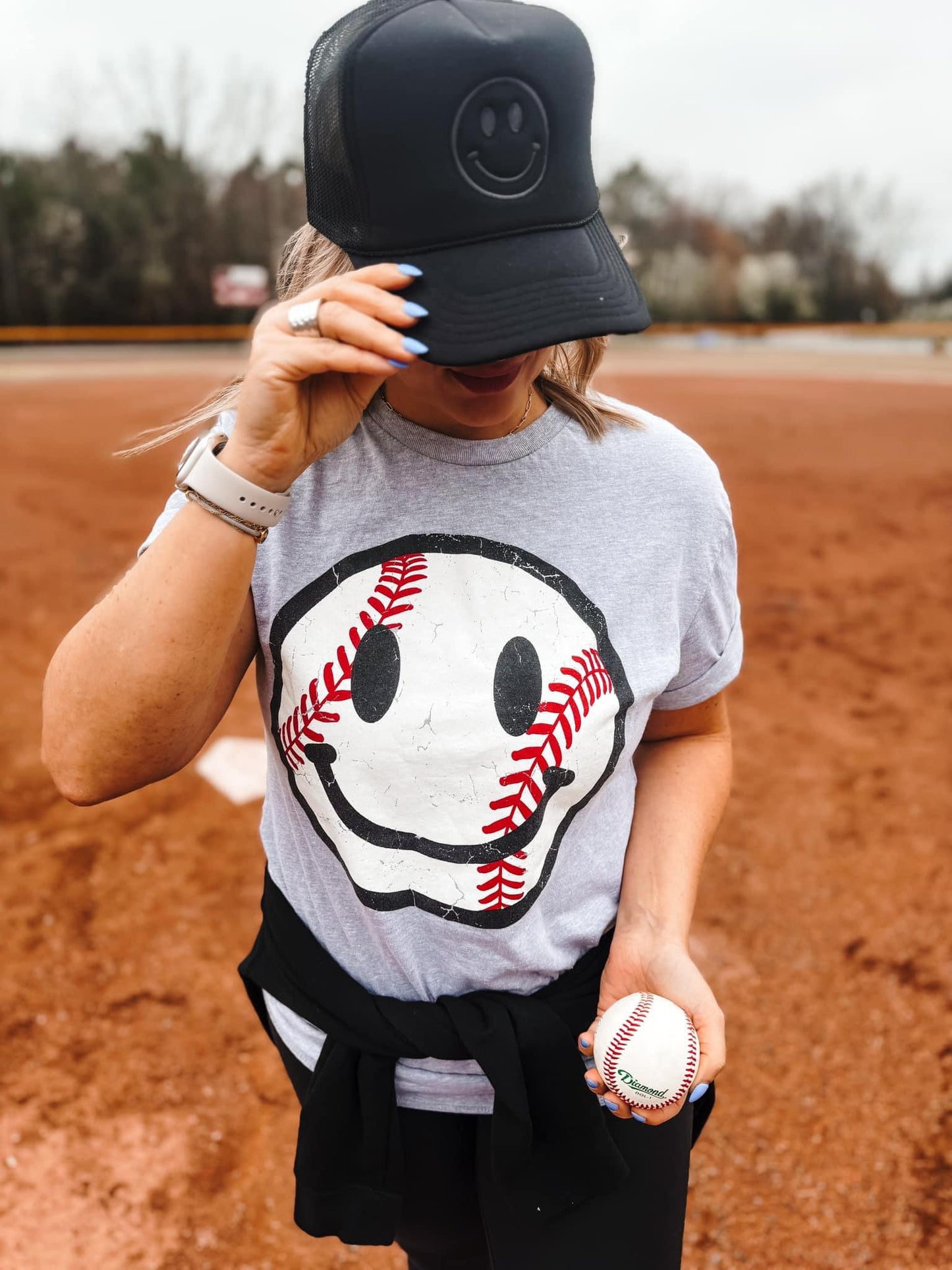 Baseball Smiley Tee PREORDER