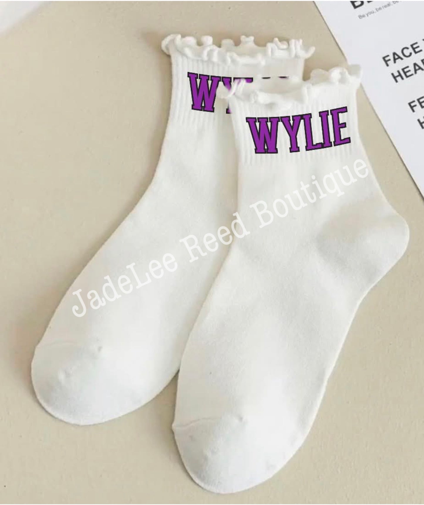 Ruffle Hem Team Socks PREORDER