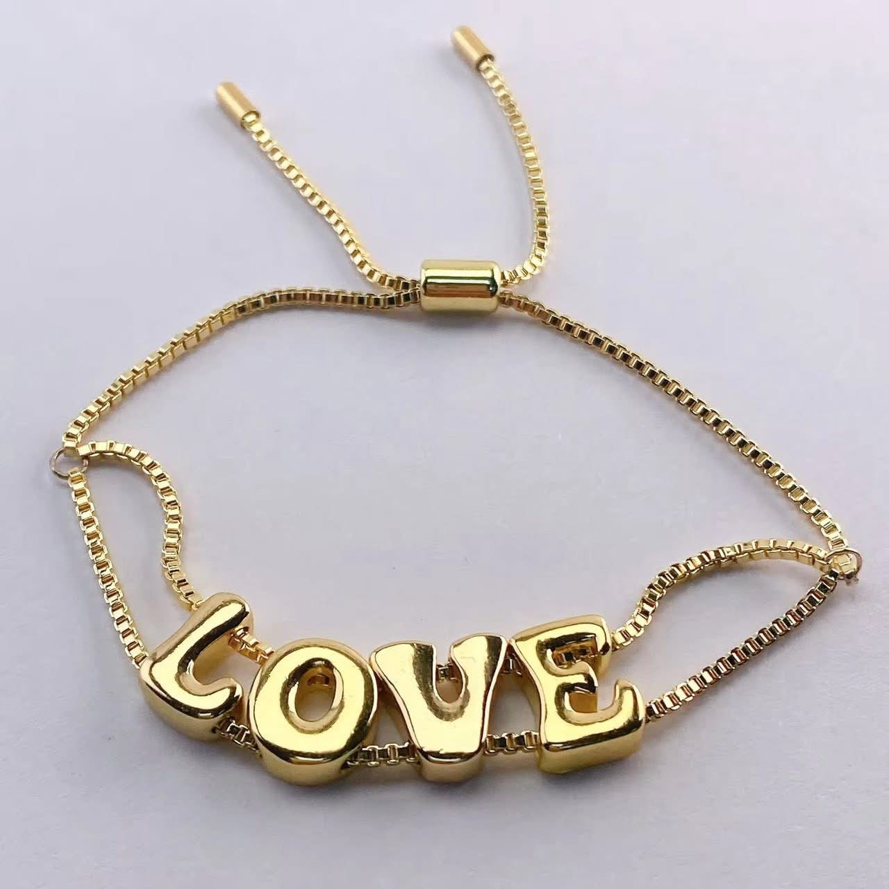 Custom Bubble Letter Bracelet PREORDER