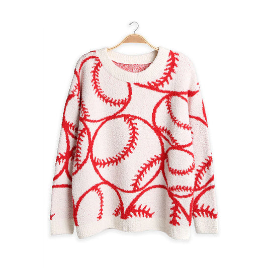 Luxury Soft Baseball Sherpa Sweater